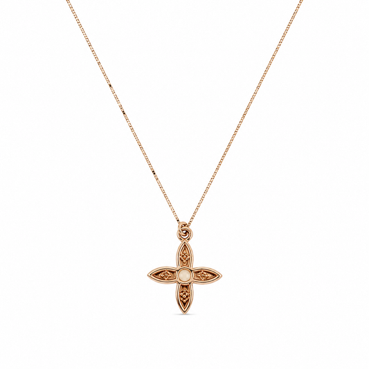 Collana con charm e catena in acciaio
