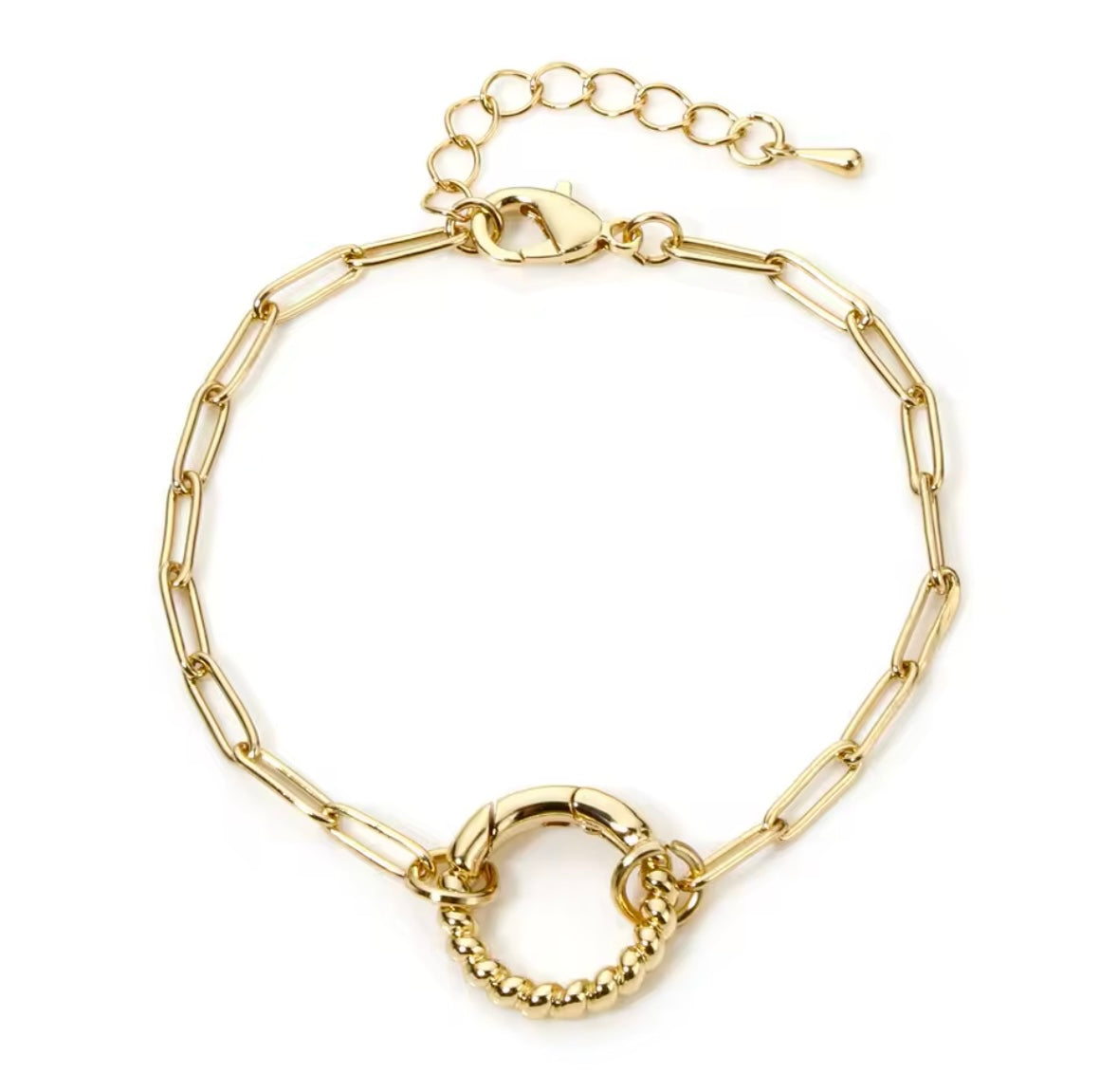 Base bracciale in acciaio con chiusura cerchio lavorato