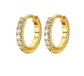 Orecchini cerchi in argento 925 dorato con zirconi