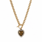 Collana con charm e catena in acciaio
