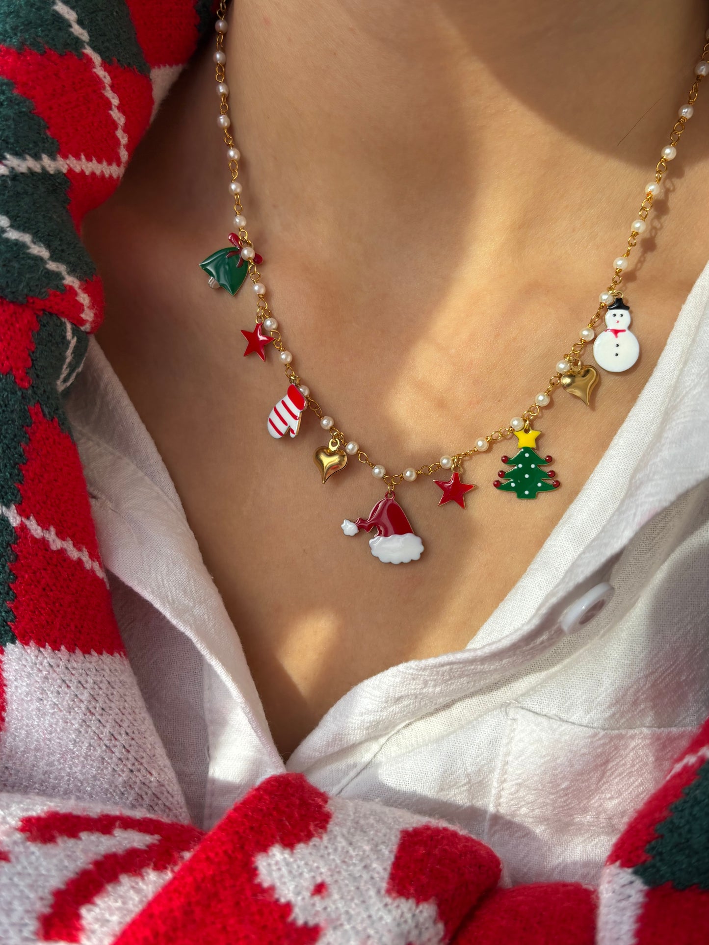 Collana natalizia multicharm