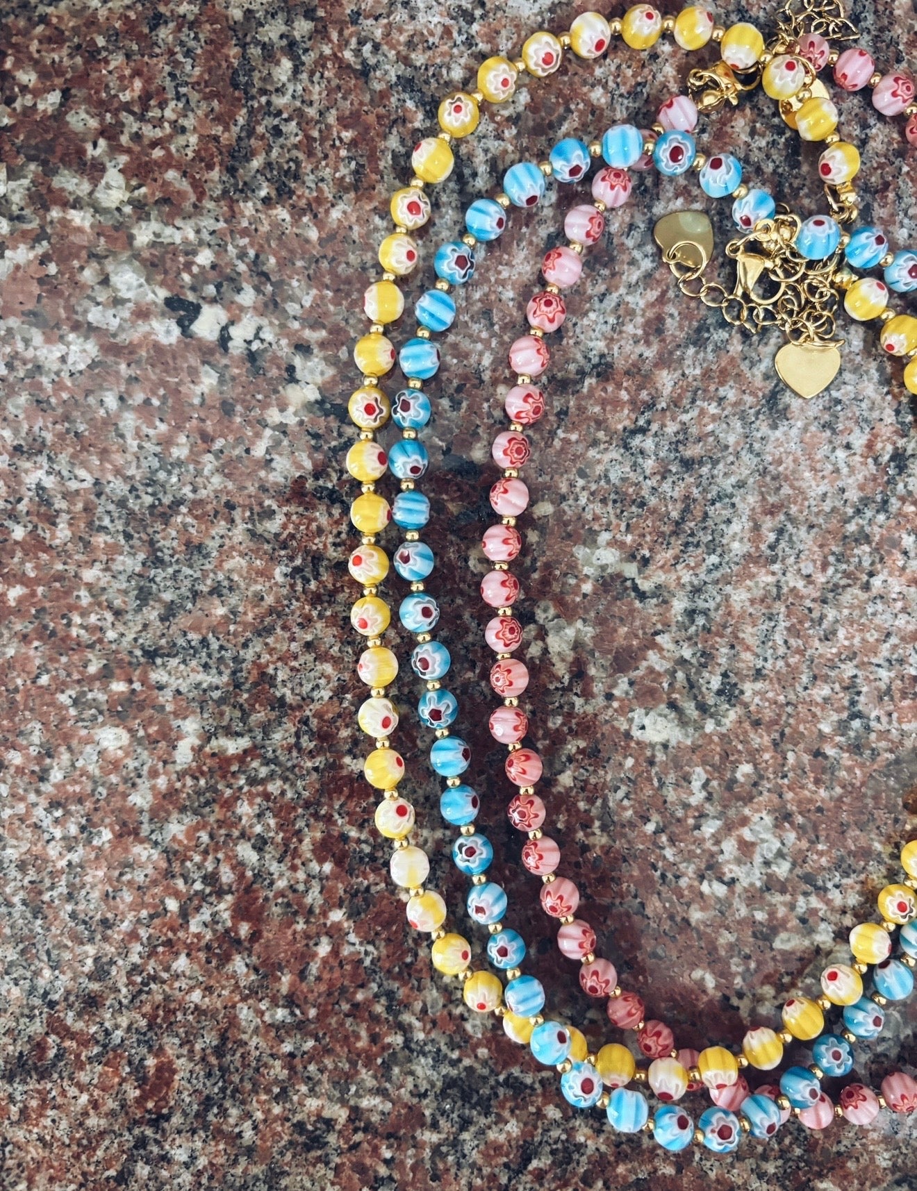 Collana con perline in vetro di Murano