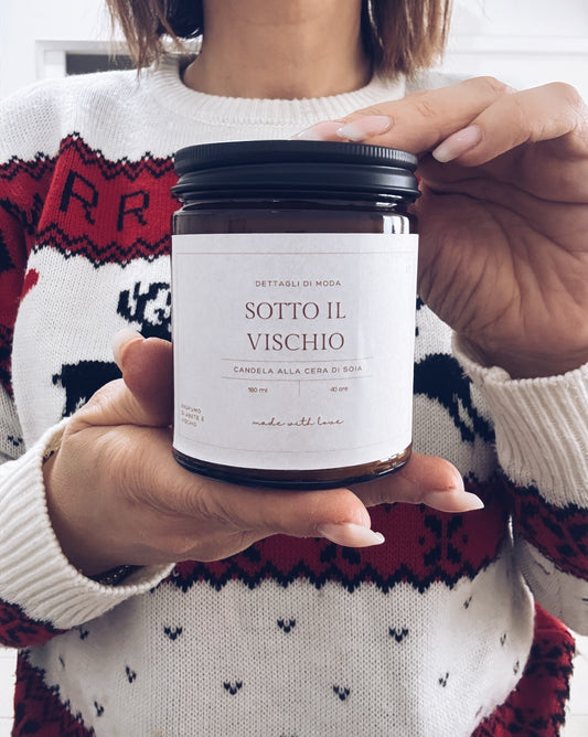 Sotto il vischio - candela alla cera di soia