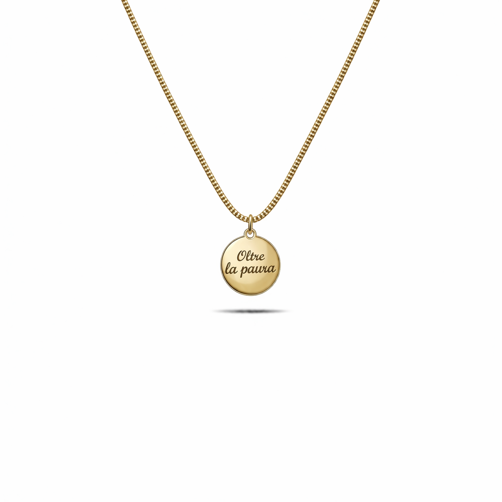Collana con targhetta in argento 925