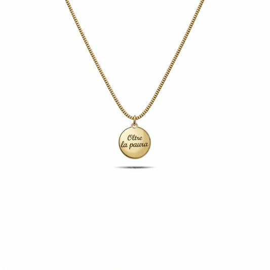 Collana con targhetta in argento 925