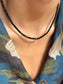 Collana con pietre dure sfaccettate e mini zircone