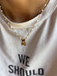 Collana in acciaio con iniziali
