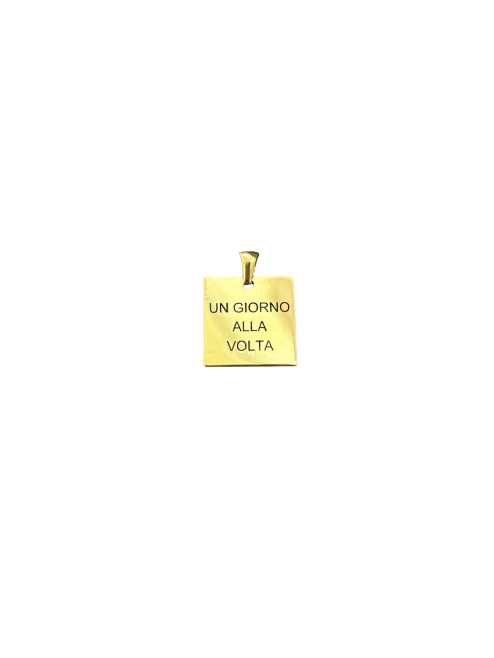 Charm targhetta quadrata in argento 925 da personalizzare