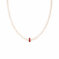 Collana con perle di fiume e corallo
