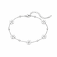 Bracciale in acciaio con margherite con perline