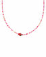 Collana con perline in vetro e fragola centrale