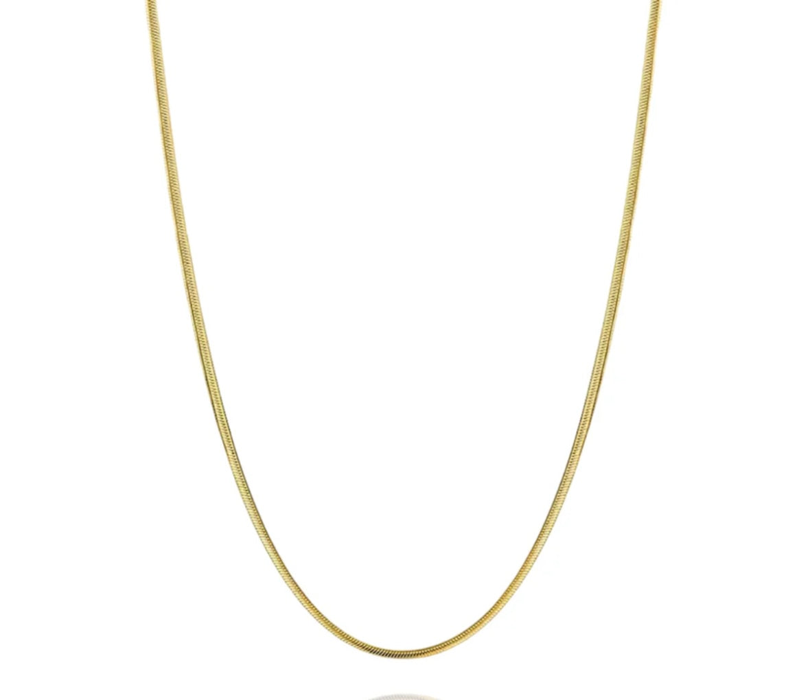 Collana snake in acciaio - 2 mm - oro