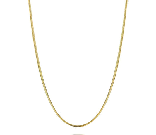 Collana snake in acciaio - 2 mm - oro