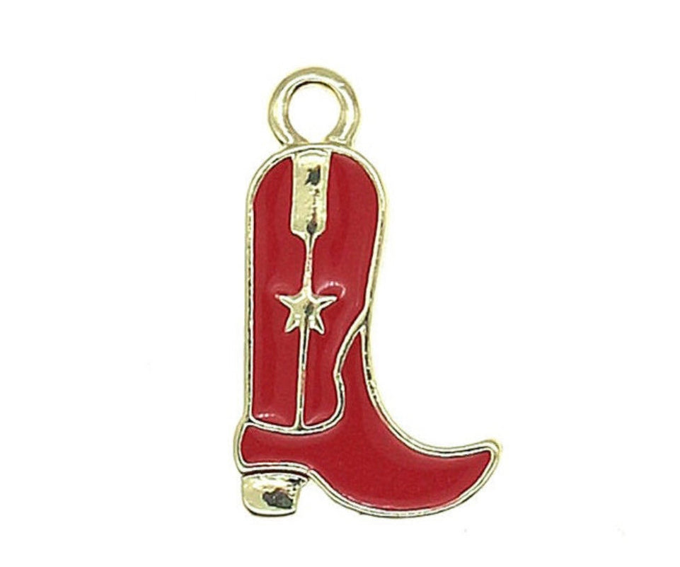 Charm stivale da cowboy smaltato