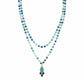 Collana rosario a doppio filo amazzonite e lapis