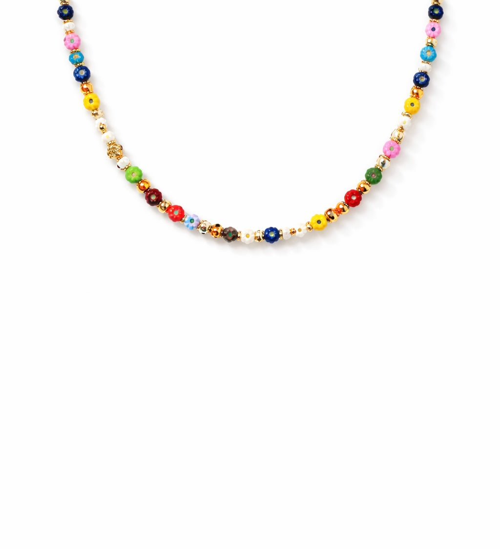 Collana con margherite in vetro di Murano