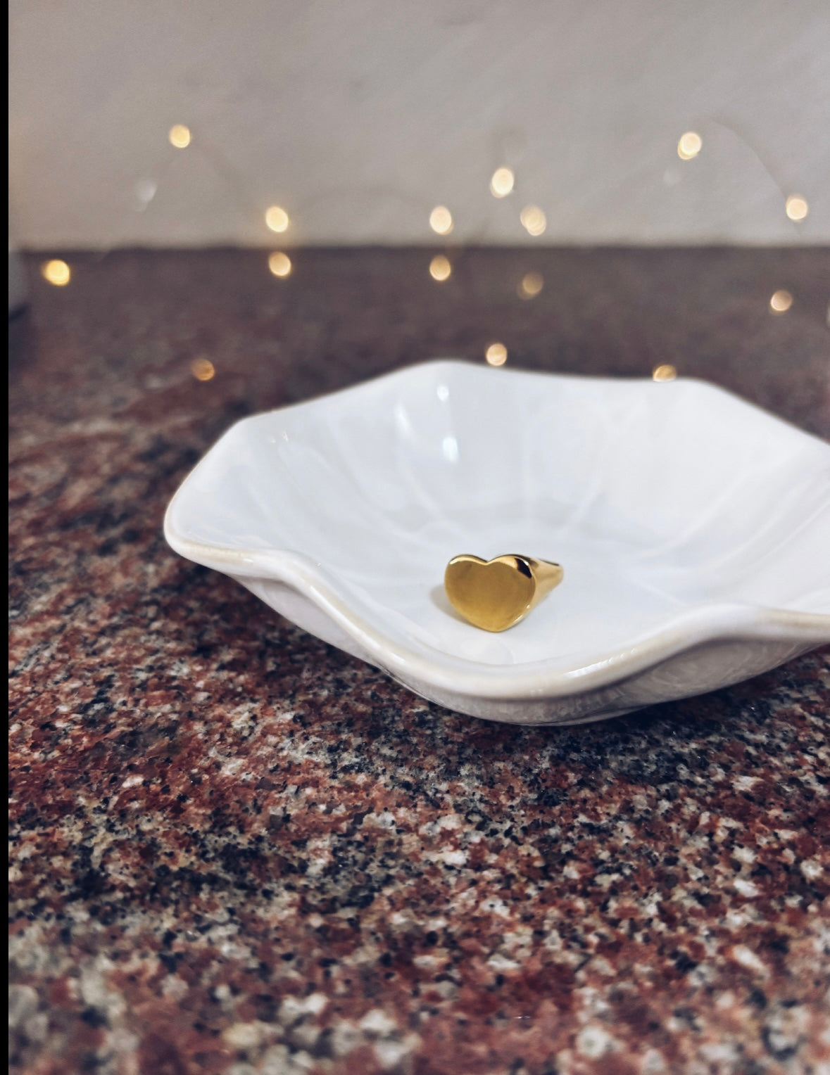 Anello cuore da mignolo in acciaio