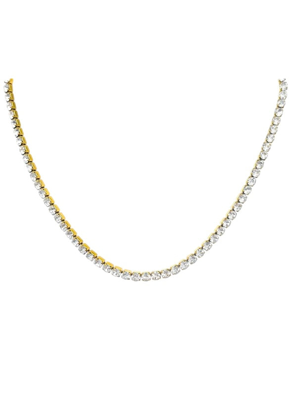 Collana tennis in acciaio con cursore