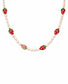Collana con perle naturali e fragole in vetro