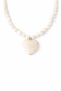 Collana con perline e cuore in resina