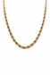 Collana catena corda in acciaio - 6 mm - oro