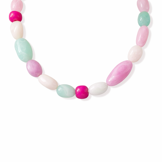 Collana in resina colorata