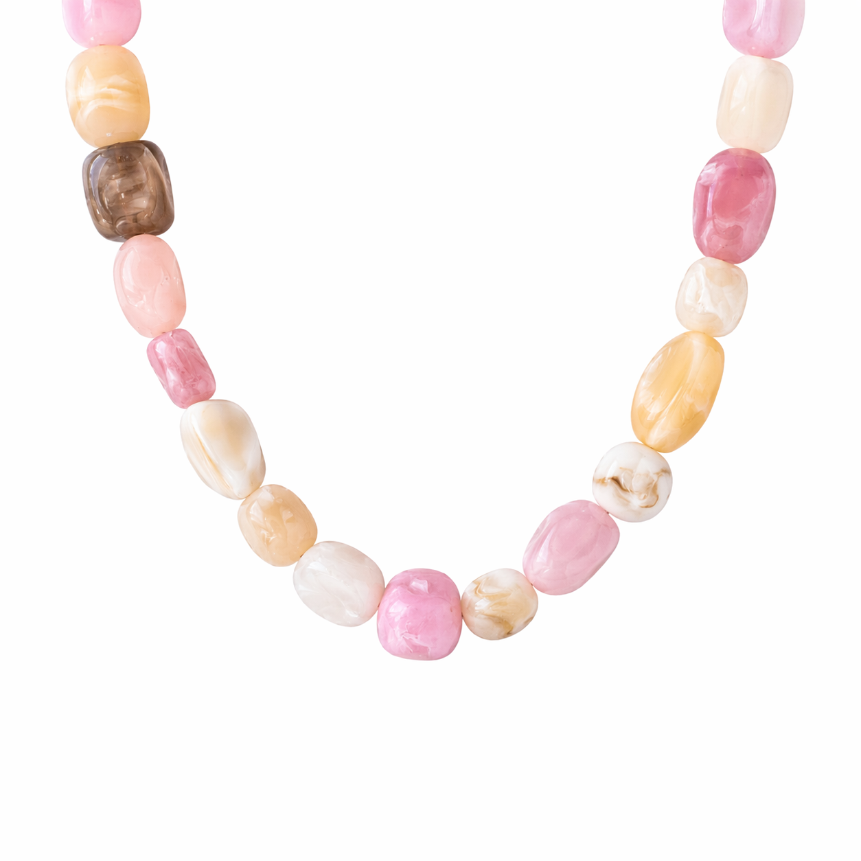 Collana in resina colorata