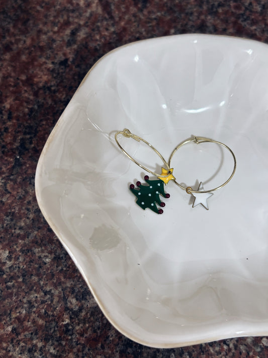 Orecchini natalizi in acciaio