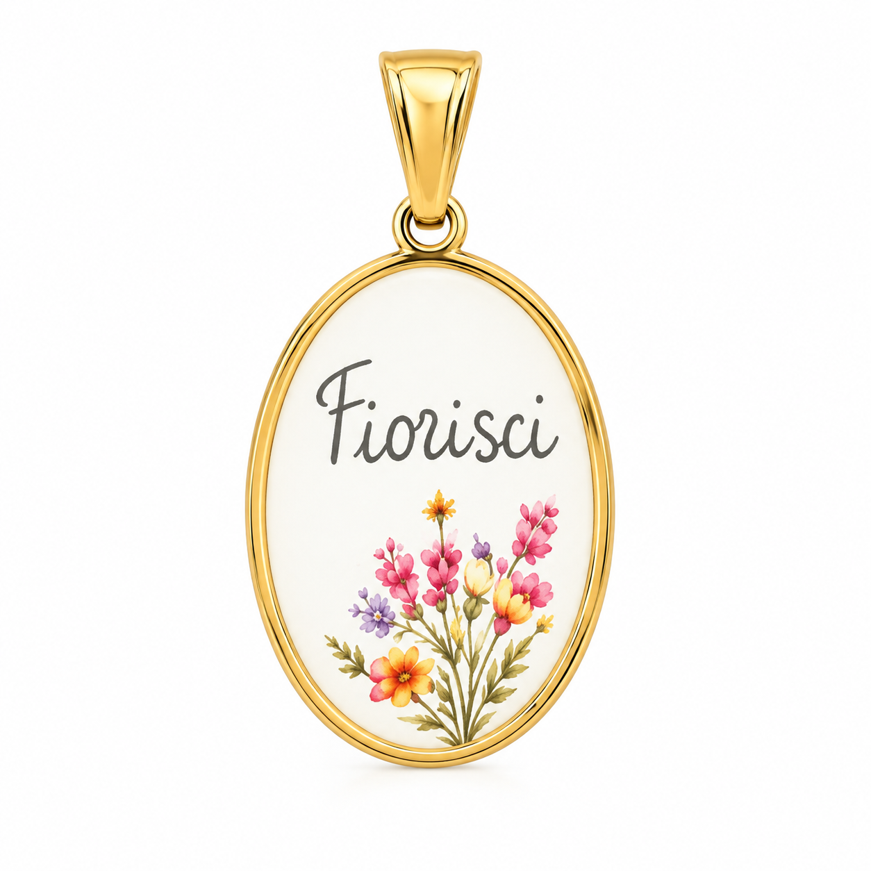 Fiorisci - charm in acciaio