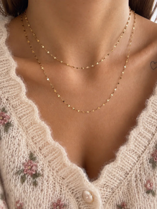 Luce - Collana in acciaio dorato