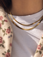 Collana snake in acciaio dorato