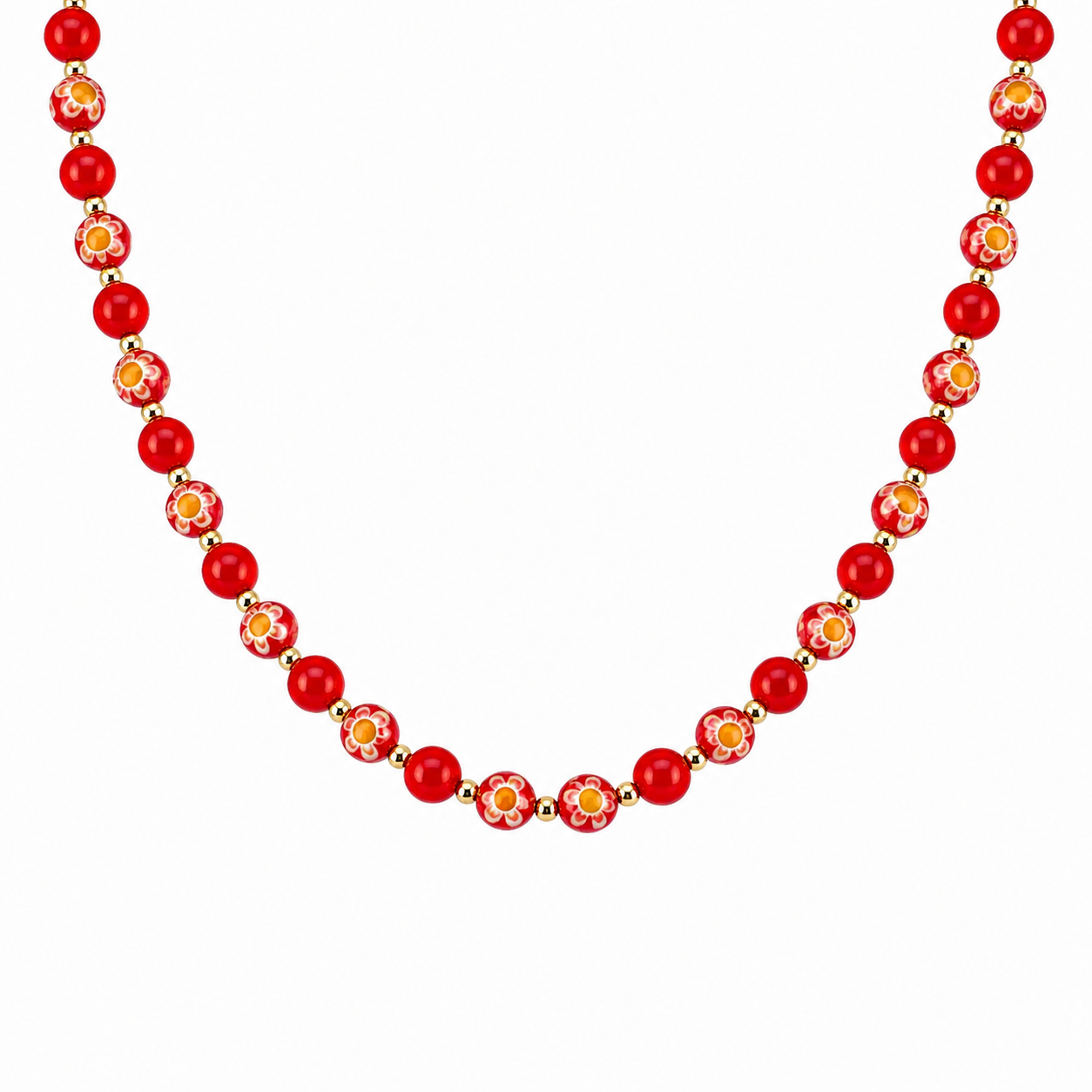 Collana con perline in vetro di Murano
