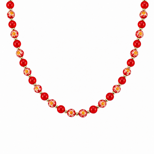 Collana con perline in vetro di Murano