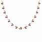 Collana in acciaio con ciliegine smaltate