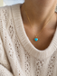 Collana in argento 925 con cuore in pasta di turchese