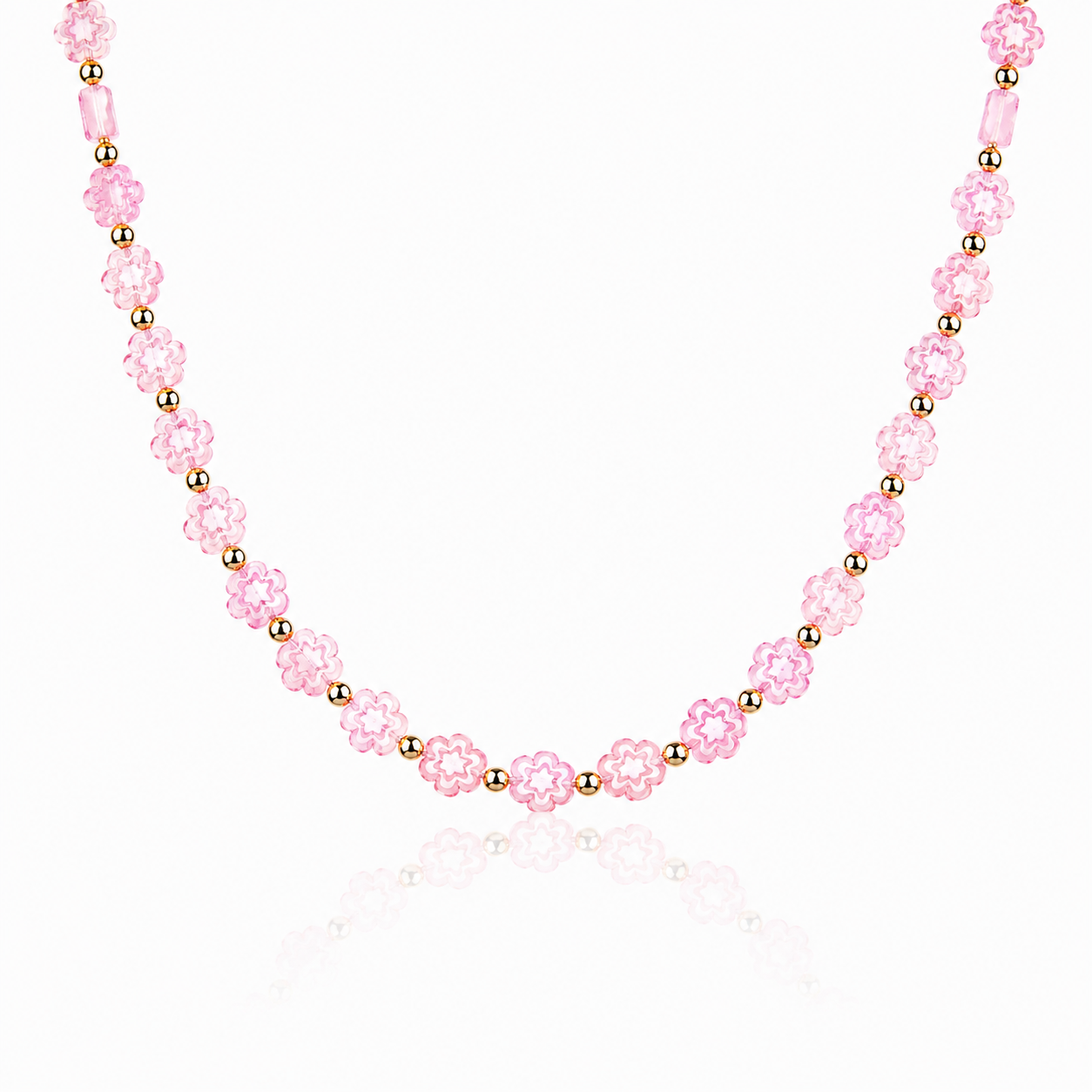 Collana con margherite in vetro di Murano - nuovi colori