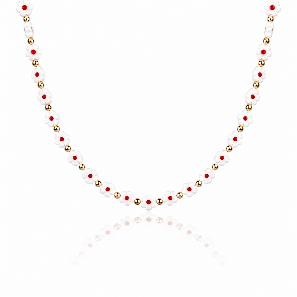 Collana con margherite in vetro di Murano - nuovi colori