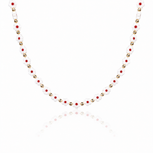Collana con margherite in vetro di Murano - nuovi colori