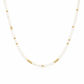 Collana in pasta di corallo bianco e perline oro