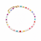 Cavigliera con perle di fiume e perline in vetro multicolor