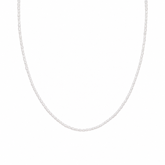 Collana con perle di fiume modello riso - irregolari - mini