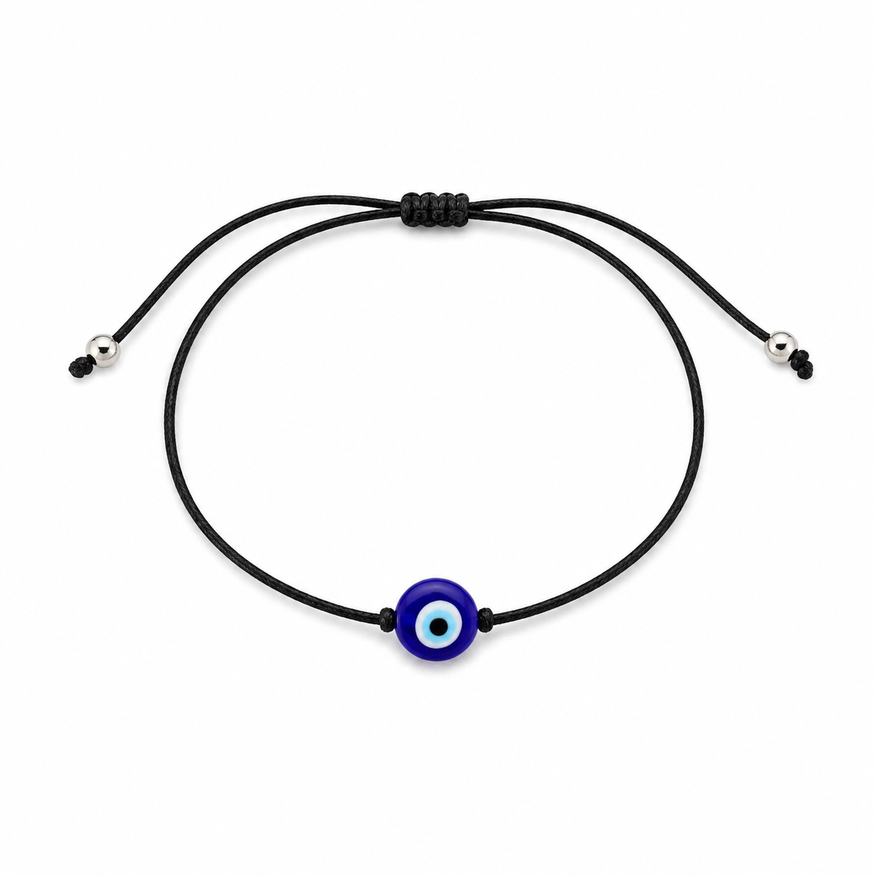 Bracciale con cordoncino e occhio portafortuna