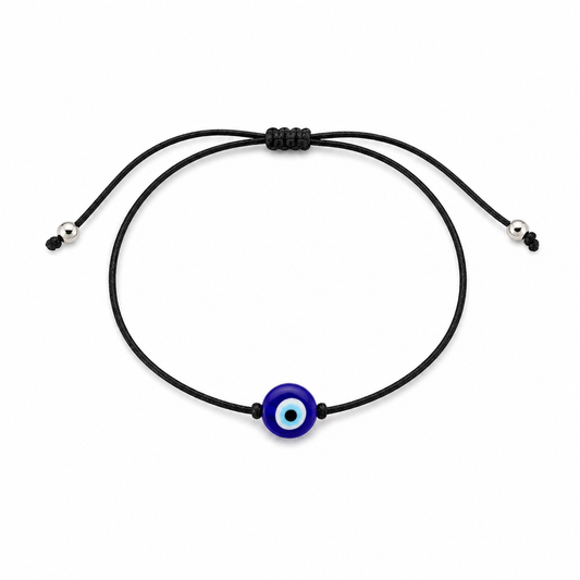 Bracciale con cordoncino e occhio portafortuna