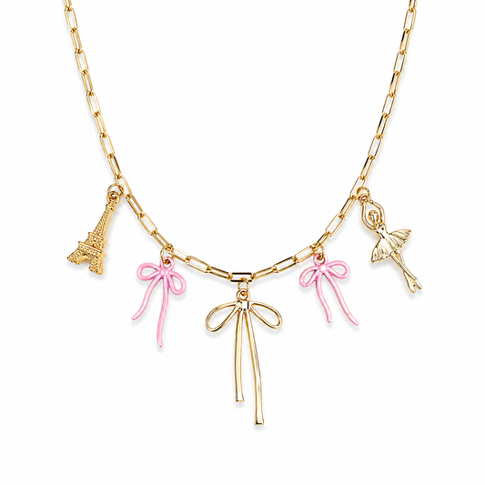 Collana multicharm in acciaio