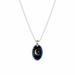 Collana in acciaio con ciondolo vintage in vetro