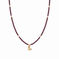 Collana con zirconi granato e cuore