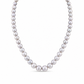 Collana con perle naturali grigio chiaro