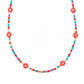 Collana con perline in vetro e margherite in madreperla