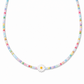 Collana con perline in vetro e margherita in madreperla