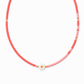 Collana con perline in vetro e margherita in madreperla